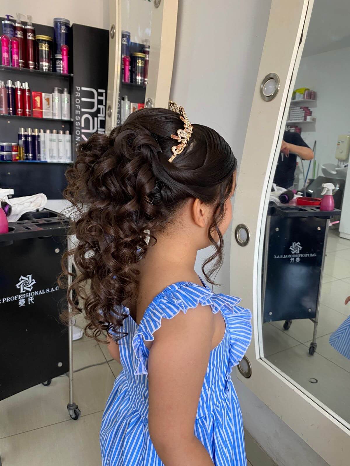 Peinado para niña - graduación primaria