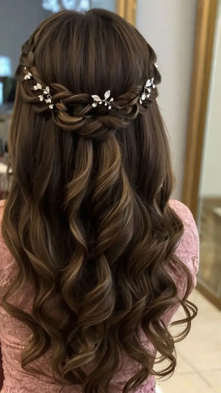 Estilo de peinado para quinceañera